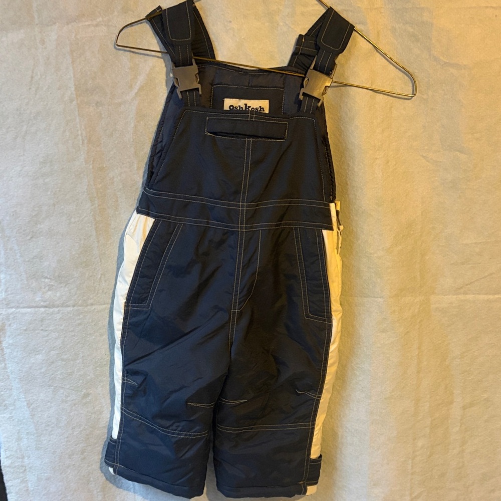 OshKosh B'gosh Kids Navy and White Snow Overalls